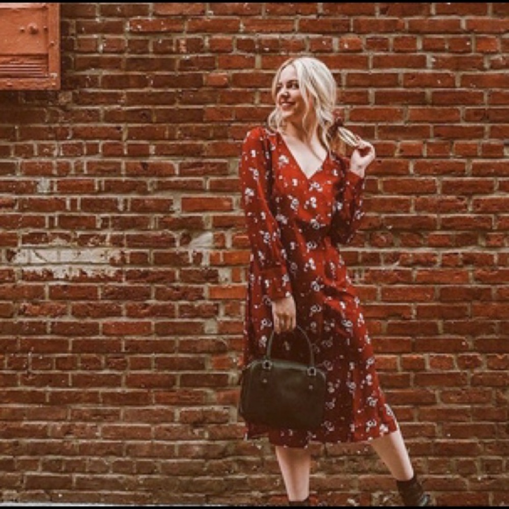 Petite Studio NYC Red Floral Dress